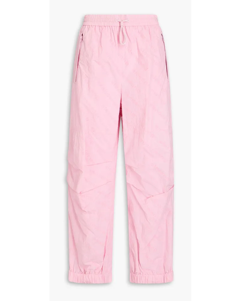 Alexander Wang Track Pants aus beflocktem Shell Pink