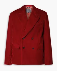 R13 Doppelreihiger Blazer aus Samt Rot