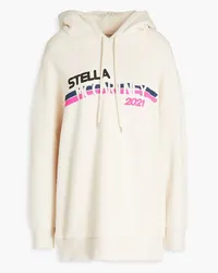 Stella McCartney Hoodie aus Baumwollfleece mit Print Weiß