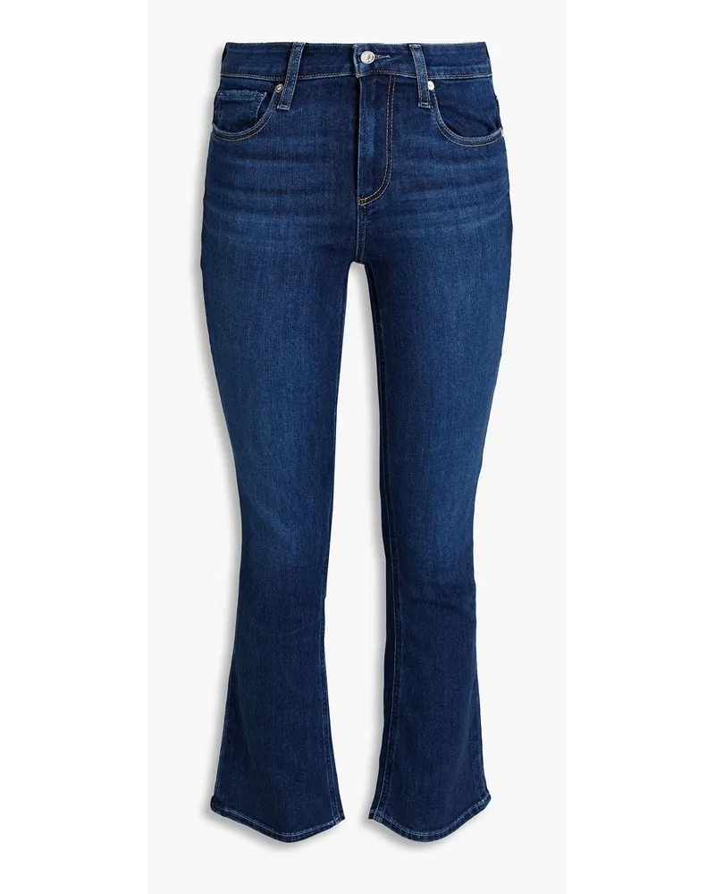 Paige Shelby halbhohe Kick-flare-Jeans Blau