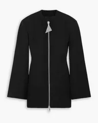 ATTICO Glen Oversized-Blazer aus Woll-Twill Schwarz