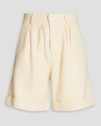 Savannah Morrow Kate Shorts aus Seide mit Falten Weiß