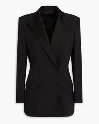 Alberta Ferretti Doppelreihiger Blazer aus Crêpe Schwarz