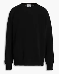 Y-3 Pullover aus einer Baumwollmischung mit Intarsienmuster Schwarz