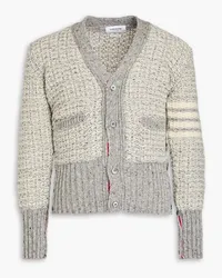 Thom Browne Cardigan aus einer Donegal-Woll-Mohairmischung Grau