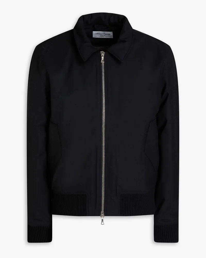 Officine Generale Wesley Jacke aus einer Wollmischung Schwarz