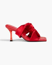 Stine Goya Jet Set Mules aus Satin mit Twist-Detail Rot