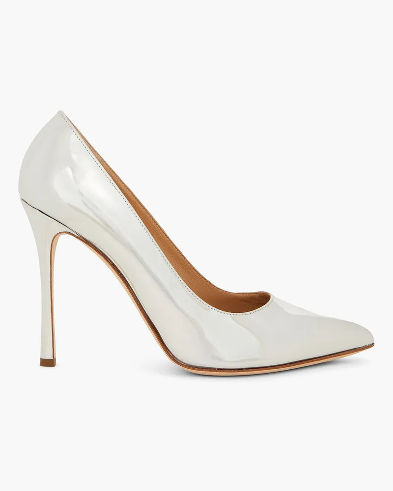 Sergio Rossi Pumps aus verspiegeltem Leder Metallic