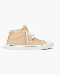 Maison Margiela High-Top-Sneakers aus Leder und Canvas Neutral