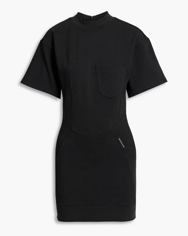 Alexander Wang Minikleid aus Baumwollfrottee Schwarz