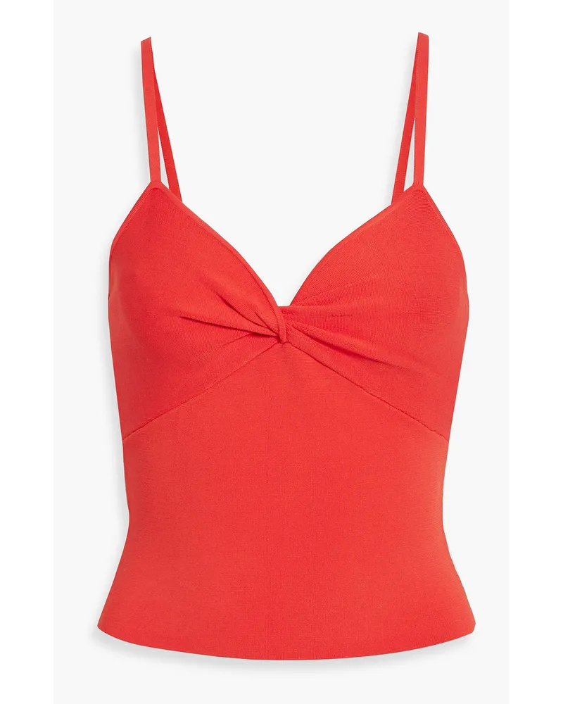 Alice + Olivia Alice Oliviarhona Top Aus Stretch Strick Mit Twist Detail Rot