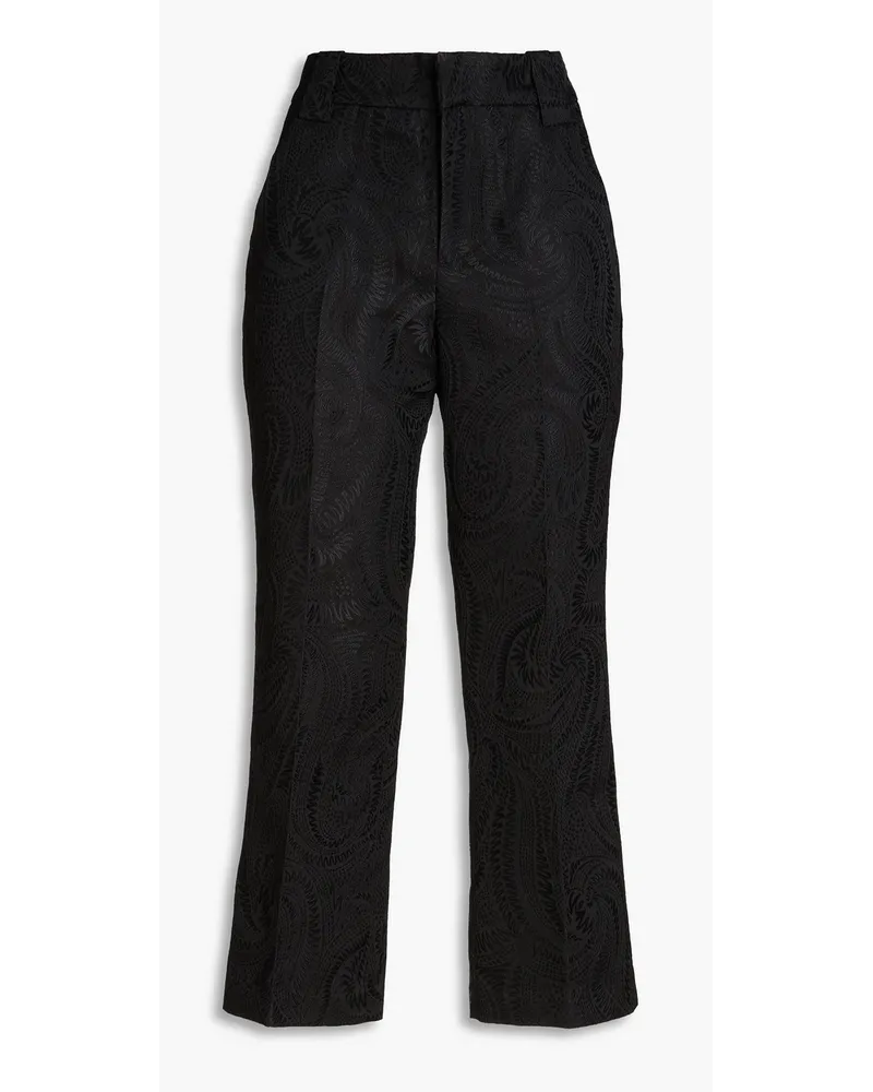 A.L.C. Sloane Bootcut-Hose aus Jacquard Schwarz