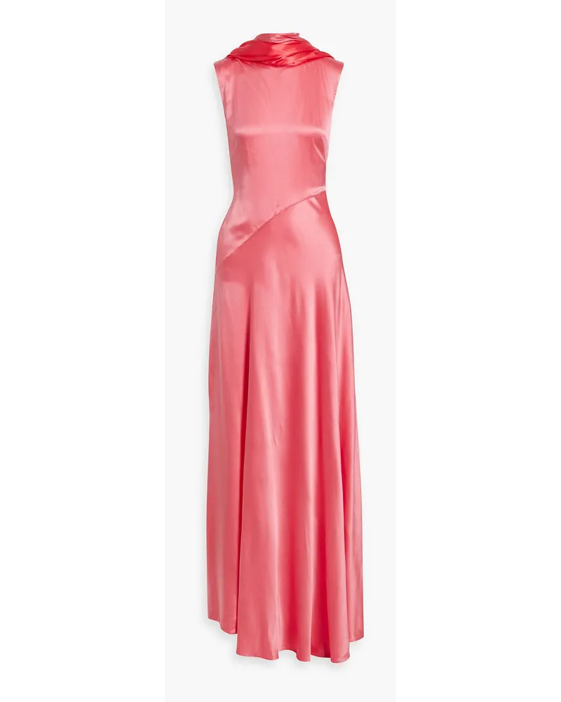 Roksanda Ilincic Klanira drapierte Robe aus Seidensatin Pink