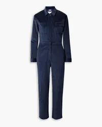 Rivet Utility Bigwig Cropped Jumpsuit aus Cord aus einer Baumwollmischung Blau