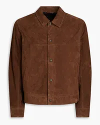 Rag & Bone Owen Trucker-Jacke aus Veloursleder Braun