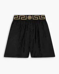 Versace Shorts aus Jacquard mit Verzierung Schwarz