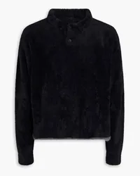 Jacquemus Pullover aus gebürstetem Strick mit Polokragen Schwarz