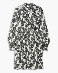 Jason Wu Minikleid aus Crêpe de Chine aus Seide mit floralem Print Schwarz