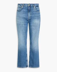 Frame Denim The 70s Crop Boot hoch sitzende Cropped Bootcut-Jeans Blau