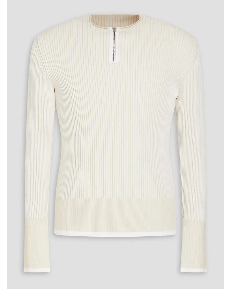 Jacquemus Pullover aus Rippstrick Weiß