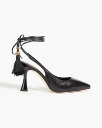 Tory Burch Capri Pumps aus Leder mit Troddeln Schwarz