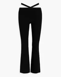 Alexander Wang Hose mit geradem Bein aus Stretch-Strick mit Cut-outs Schwarz