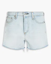 Rag & Bone Dre Jeansshorts mit Fransen Blau