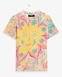 Stella McCartney Myfawnwy T-Shirt aus Baumwoll-Jersey mit Print Gelb