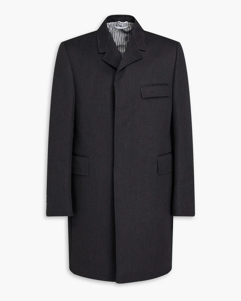 Thom Browne Mantel aus Woll-Twill Grau