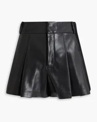 Alice + Olivia Alice OliviaScarlet Shorts aus Kunstleder mit Falten Schwarz