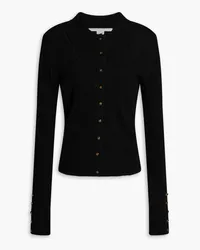 Veronica Beard Fiola Cardigan aus Rippstrick Schwarz