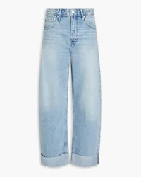 Frame Denim Hoch sitzende Jeans mit geradem Bein Blau