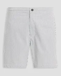 Onia Calder mittellange Badeshorts mit Streifen Grau