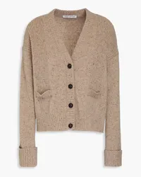 Autumn Cashmere Cardigan aus geripptem Donegal-Kaschmir Neutral