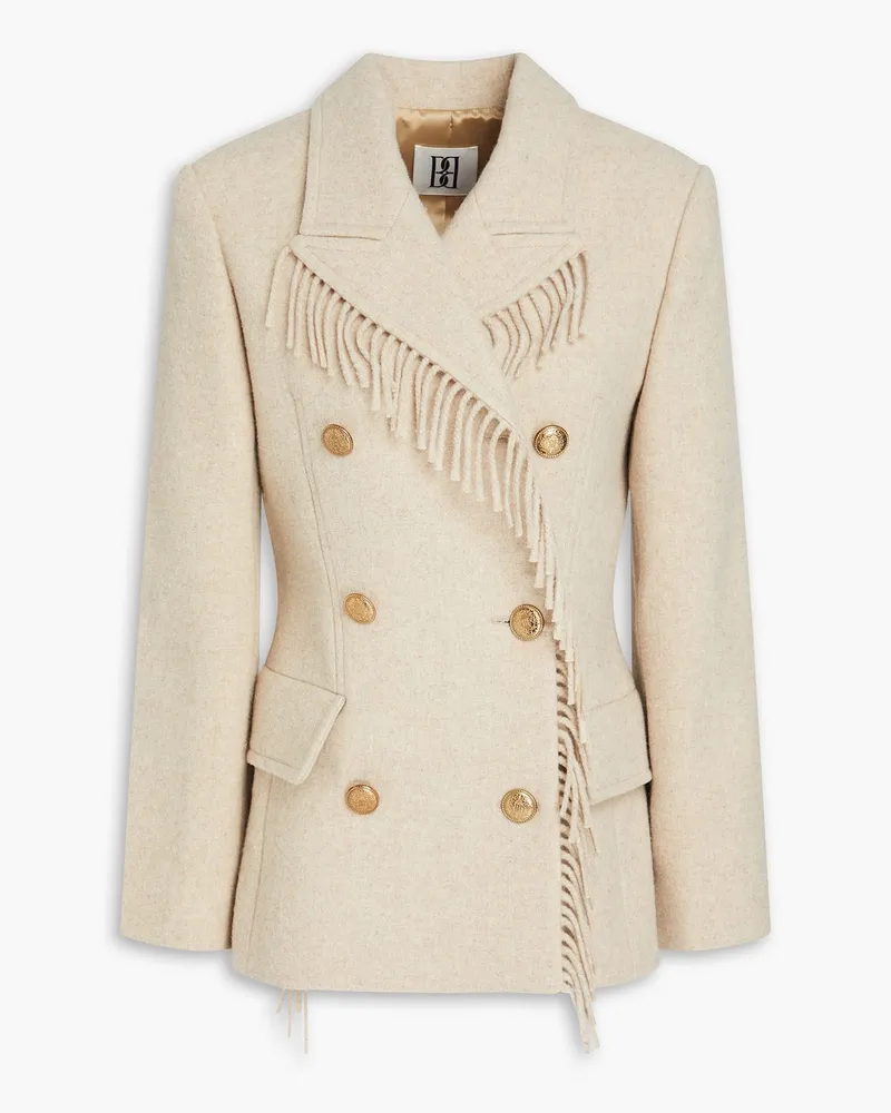 By Malene Birger Iggie doppelreihiger Blazer aus einer Wollmischung mit Fransen Neutral