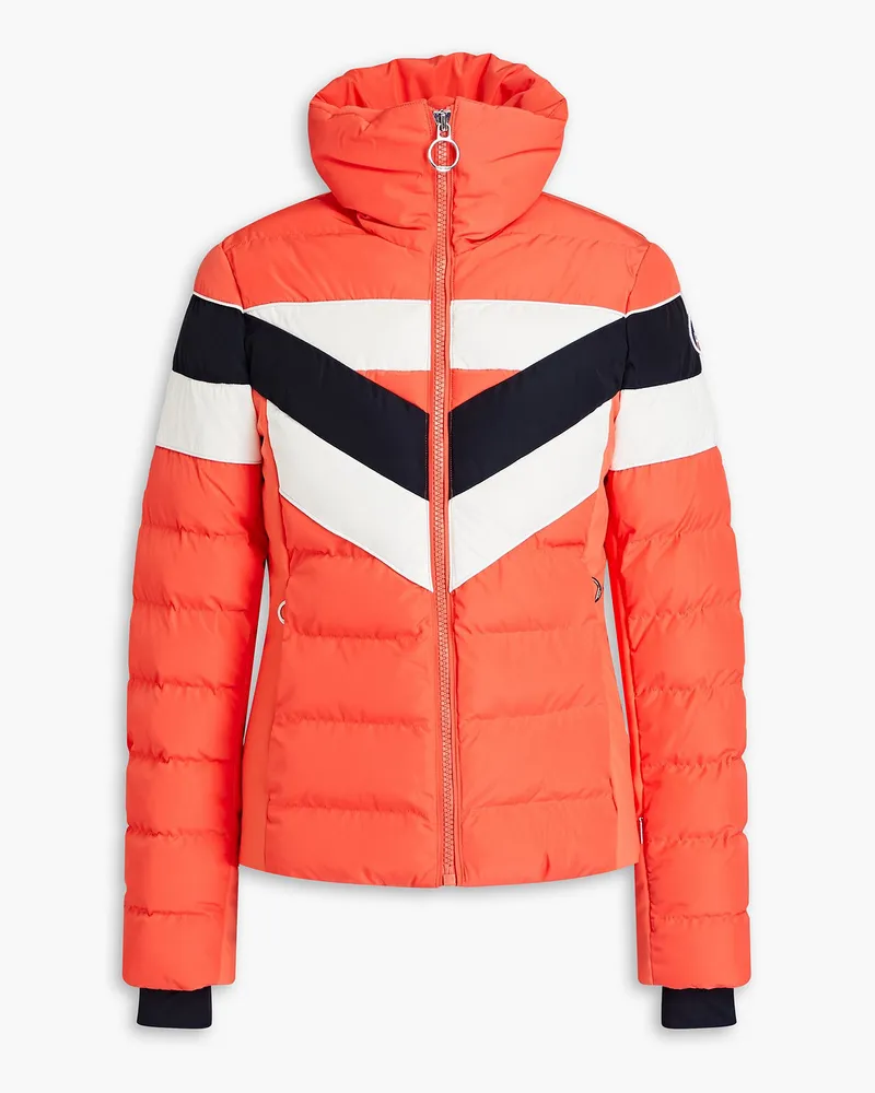 FUSALP Mathilde gesteppte Skijacke mit Streifen Orange