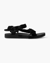 Arizona Love Trekky Sandalen aus Samt und Canvas Schwarz