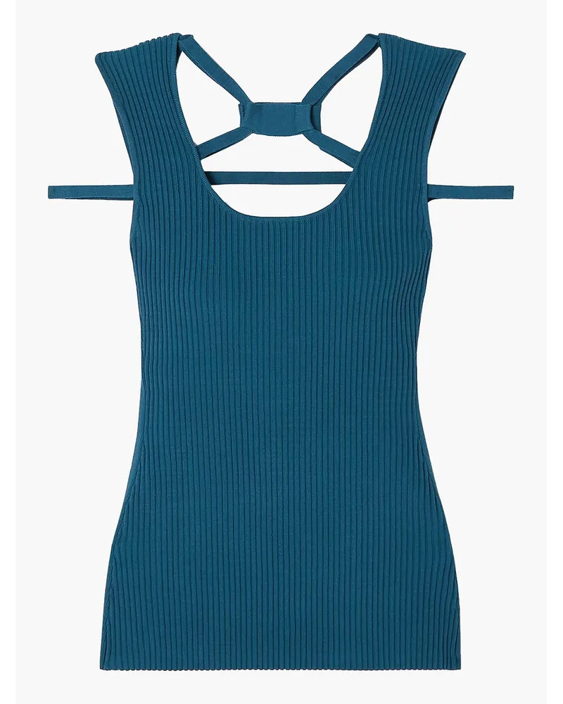 Roksanda Ilincic Tanktop aus Rippstrick Blau