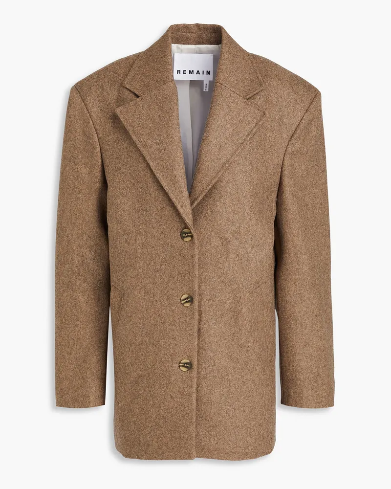 ROTATE Birger Christensen Blazer aus Filz aus einer Wollmischung Neutral