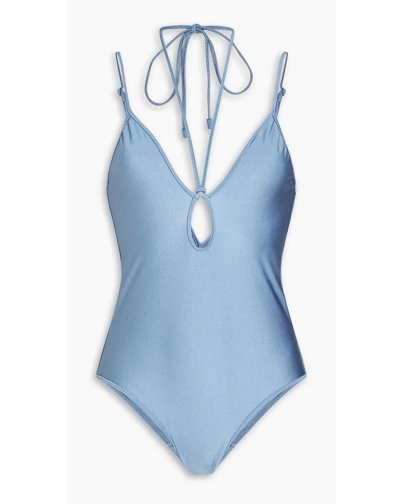 Zimmermann Badeanzug mit Cut-outs Blau