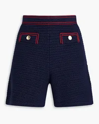 Sandro Shorts aus Tweed mit Verzierung Blau