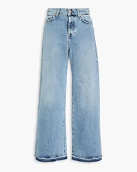 7 for all mankind Zoey hoch sitzende Jeans mit weitem Bein Blau