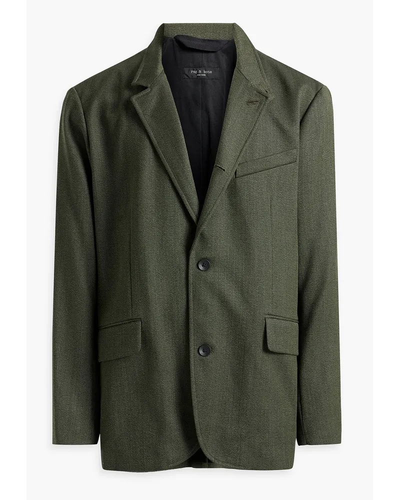 Rag & Bone Parker Blazer aus Woll-Twill Grün