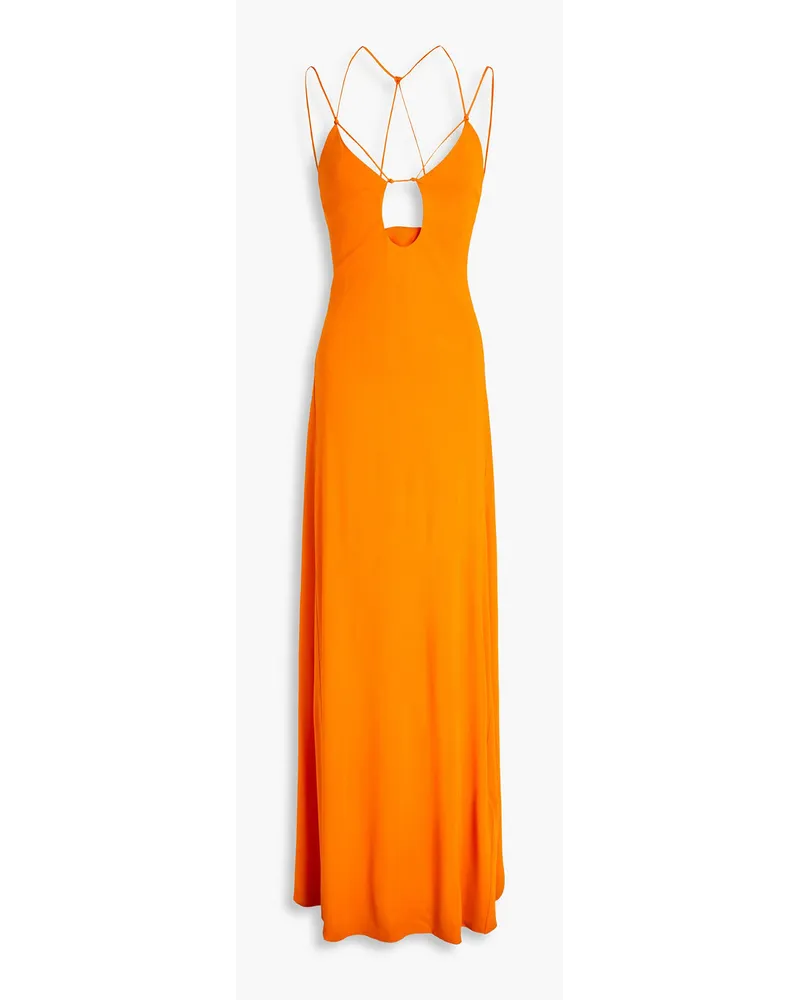 Victoria Beckham Maxikleid aus Jersey mit Cut-outs Orange