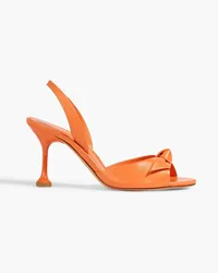 Alexandre Birman Clarita Slingback-Sandalen aus Leder mit Schleife Orange