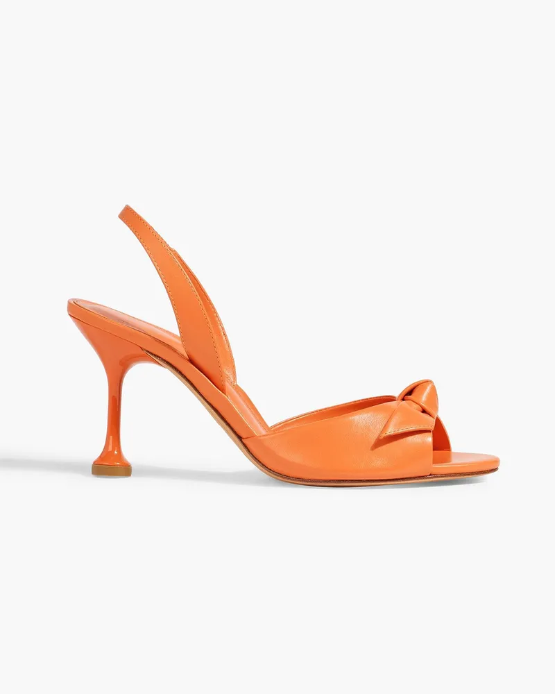 Alexandre Birman Clarita Slingback-Sandalen aus Leder mit Schleife Orange