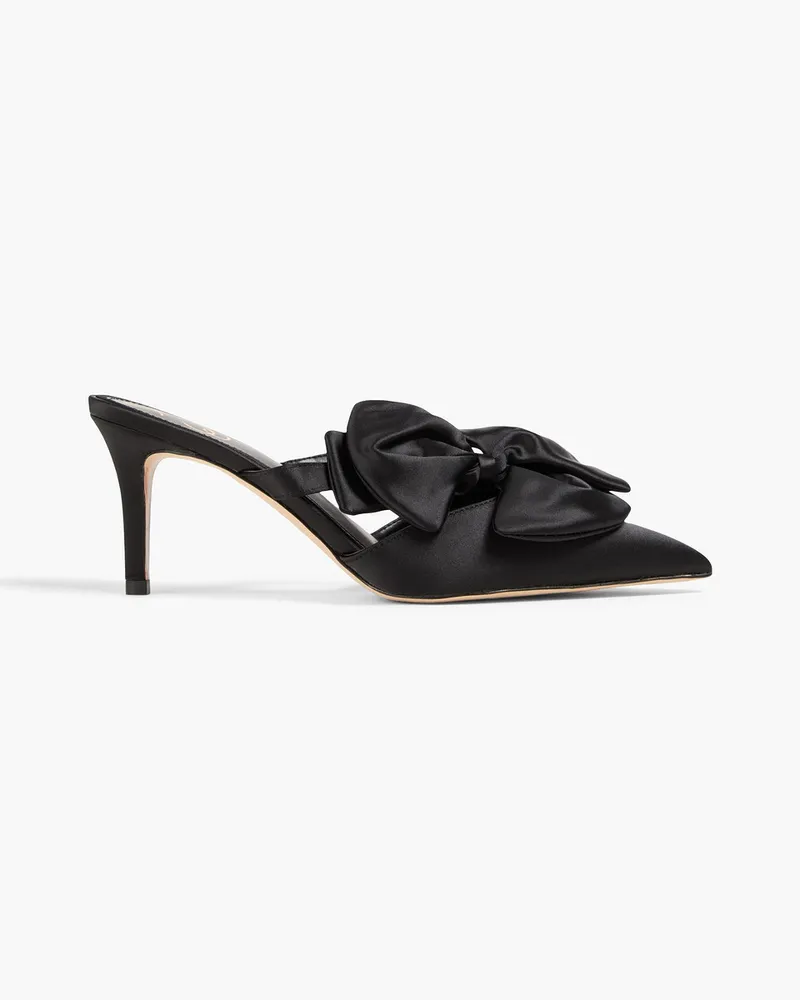 Sam Edelman Veranda Mules aus Satin mit Schleife Schwarz