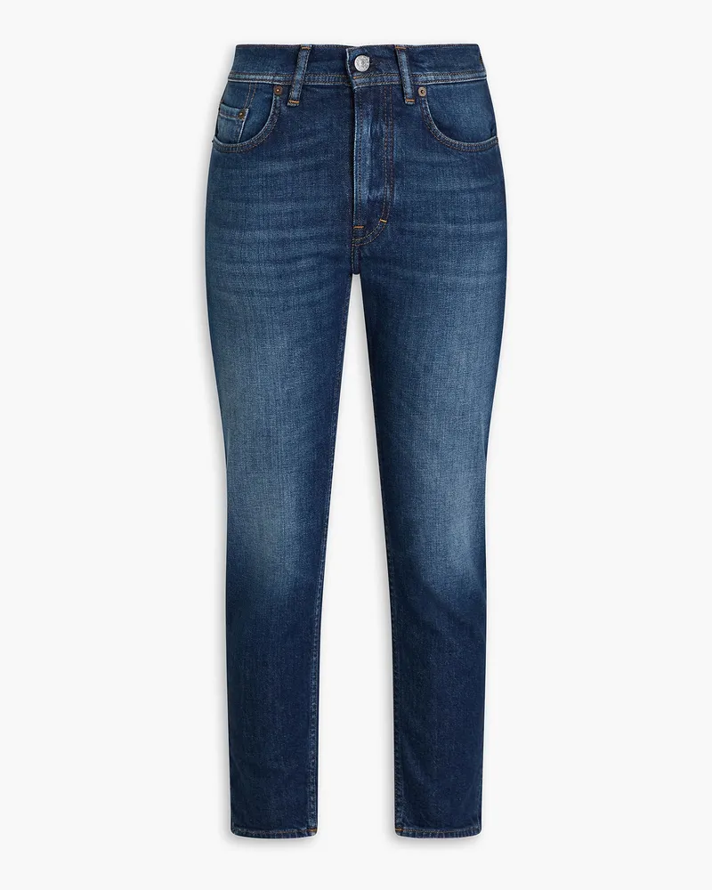 Acne Studios Halbhohe Cropped Jeans mit schmalem Bein inausgewaschener Optik Blau