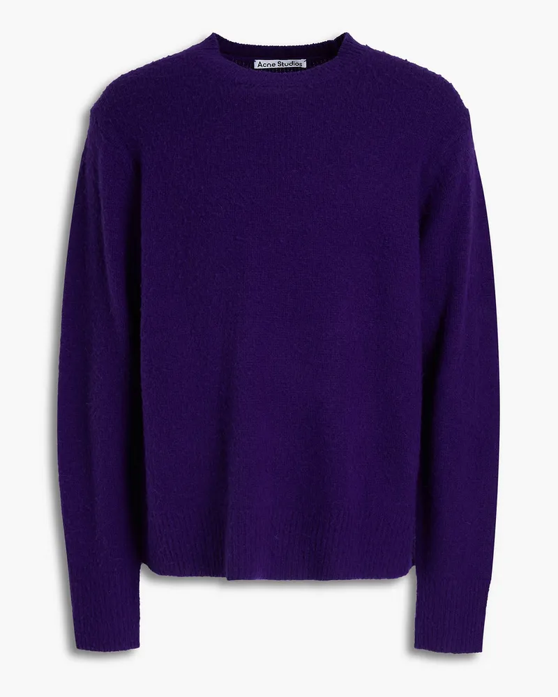 Acne Studios Pullover aus einer gebürsteten Woll-Kaschmirmischung Lila