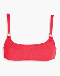 Melissa Odabash Bari geripptes Bikini-Oberteil Rot